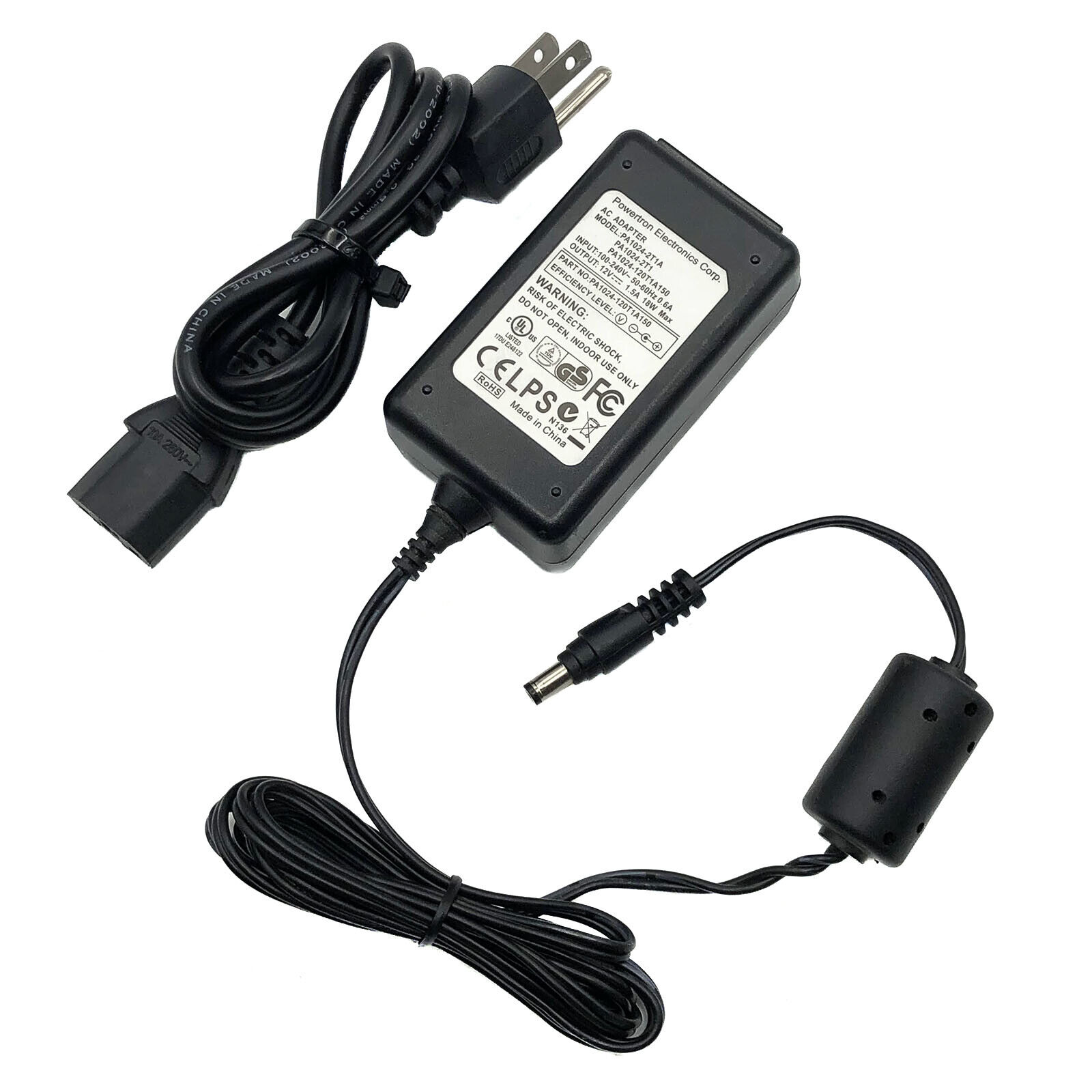 *Brand NEW*Powertron 12V 1.5A 18W AC Adapter PA1024-2T1A PA1024-2T1 PA1024-120T1A150 for Casio WK-65